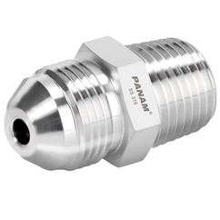 Male x Male Straight Adaptors, NPT x JIC, Thread Size A 1/8'', Thread Size B 5/16