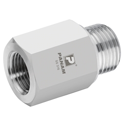 Male x Female Straight Reducers, BSPP, Male Thread Size 1/4'', Female Thread Size 1/8''
