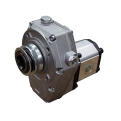 Flowfit Group 2, Aluminium Hydraulic PTO Gearbox and Pump Assembly, 4cc, 6.48 L/Min, 3.56 kW Output