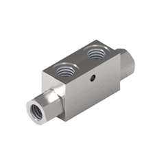 GL Stainless Steel Pilot Operated Check Valve, Double Acting, 1/4 BSP without Seal On Pilot Piston