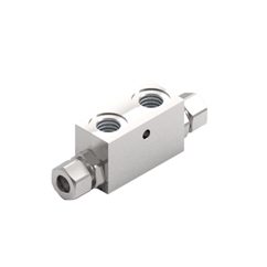 GL Stainless Steel Pilot Operated Check Valve, Single Acting, 1/4 BSP with Seal on Piston Port