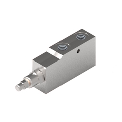 GL Stainless Steel Single Pilot Assisted Overcentre Valve, 3/8 BSP Ports, 30-210 Bar Pressure