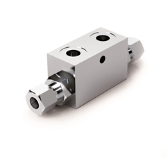 Hydraulic Double Pilot Operated Check Valve For 12 mm Pipe Mounting (DIN 2353), VBPDE 1/4 L 2 CEXC