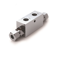 Hydraulic Double Pilot Operated Check Valve For 12 mm Pipe Mounting (DIN 2353), VBPDE 3/8 L 2 CC
