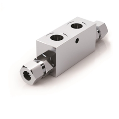 Hydraulic single pilot operated check valve for 12mm pipe mounting (DIN 2353), VBPSE 1/4 L 2 CEXC