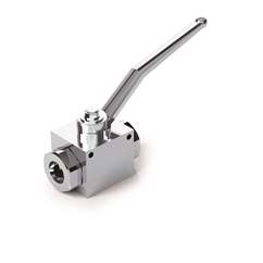 Hydraulic 2 Way Ball Valve with fixing holes, Metric Ports, RS 2 VIE, M12X1.5
