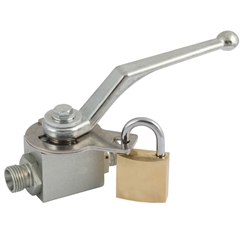 LHA Lockable Hydraulic 2 Way Ball Valve, Light Duty, DIN 2353, M16 x 1.5, 8DN, 10L, Length: 77mm, 500 bar