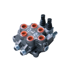 Bucher 2 Bank 1/2 BSP, 45 l/min Double Acting Spring Return Lever Operated Hydraulic Monoblock Valve