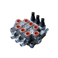 Bucher 3 Bank 1/2 BSP, 45 l/min Double Acting Spring Return Lever Operated Hydraulic Monoblock Valve