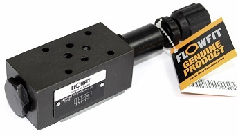 Flowfit hydraulic cetop 3 modular flow counter balance valve, pressure range 8-70 Bar on A line