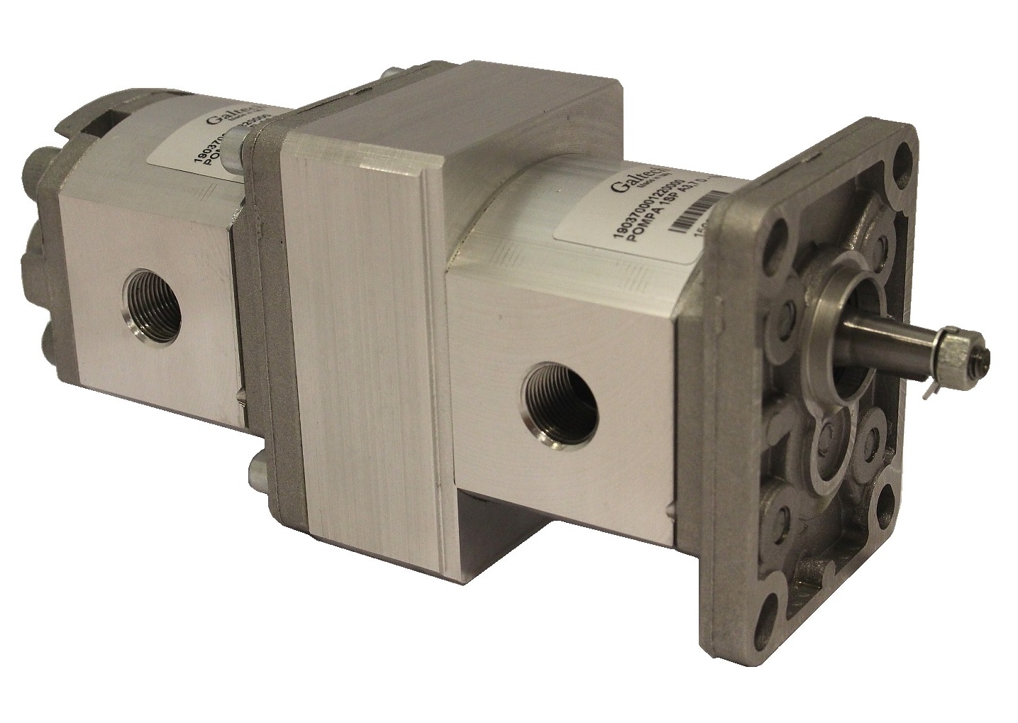 Group 1 to Group 1 Hydraulic Tandem Pump - 9.8 CC - Clockwise Rotation to 9.8 CC - Clockwise Rotation Group 1 to Group 1 Hydraulic Tandem Pump - 9.8 CC - Clockwise Rotation to 9.8 CC - Clockwise Rotation