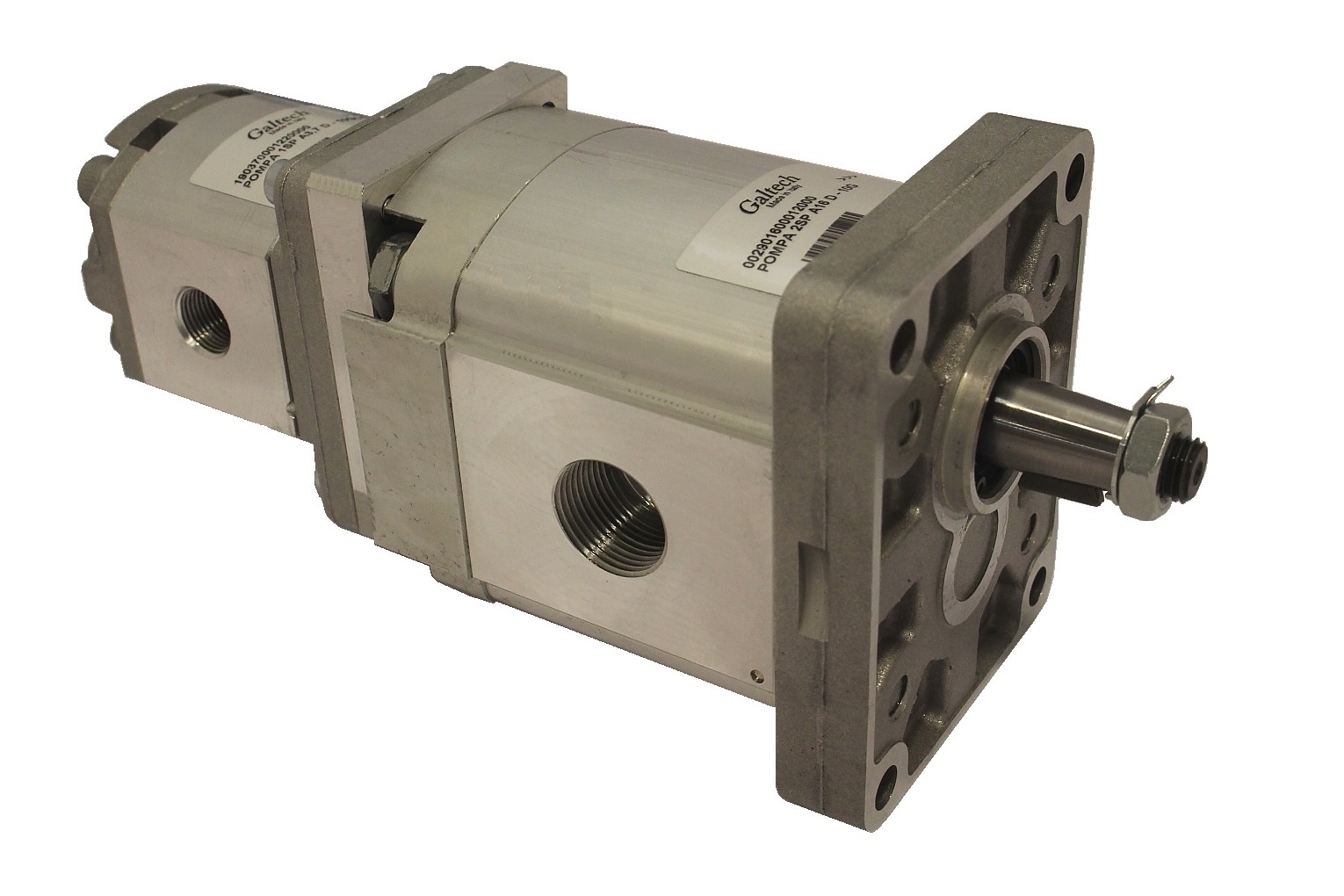 Group 2 to Group 1 Hydraulic Tandem Pump - 26 CC - Clockwise Rotation to 9.8 CC - Clockwise Rotation Group 2 to Group 1 Hydraulic Tandem Pump - 26 CC - Clockwise Rotation to 9.8 CC - Clockwise Rotation