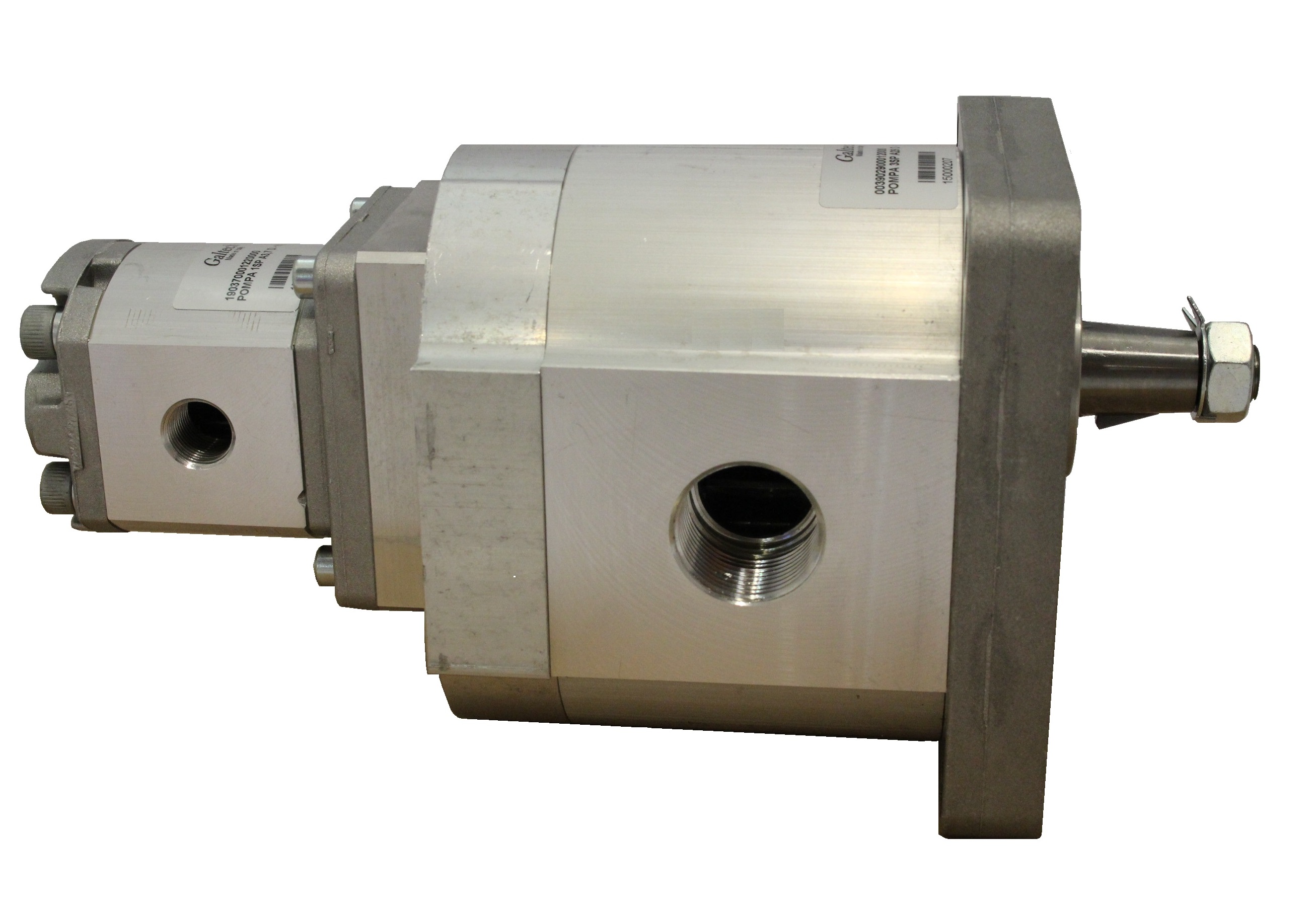 Group 3 to Group 1 Hydraulic Tandem Pump - 62 CC - Clockwise Rotation to 9.8 CC - Clockwise Rotation Group 3 to Group 1 Hydraulic Tandem Pump - 62 CC - Clockwise Rotation to 9.8 CC - Clockwise Rotation