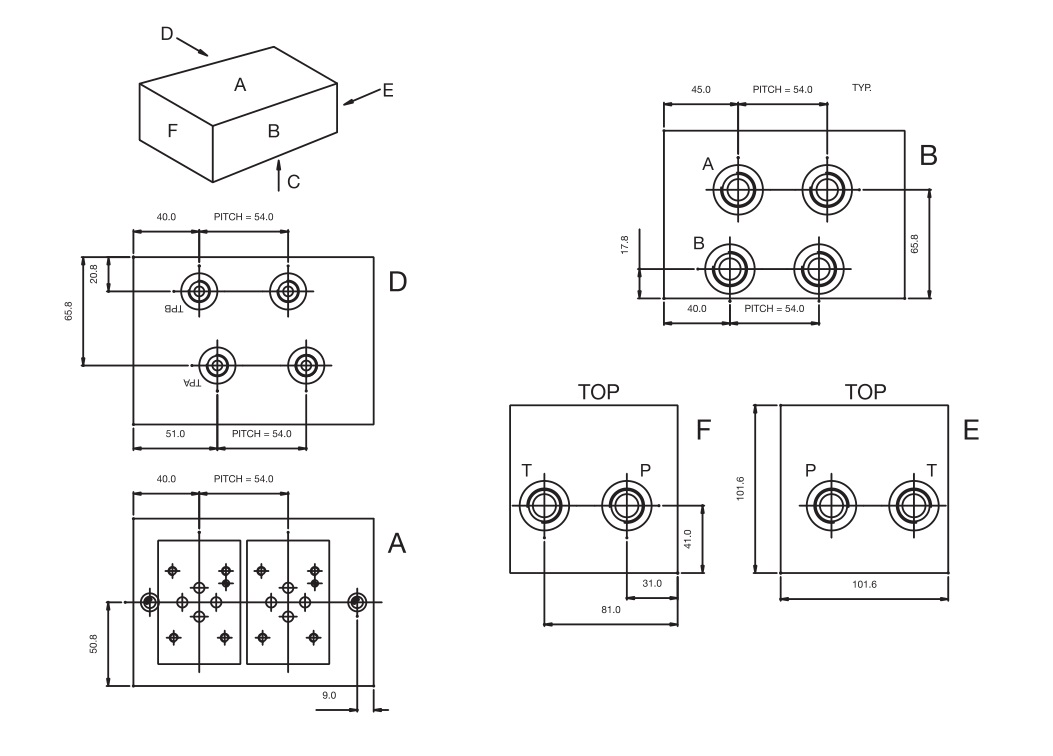 Flowfit side entry relief valve cetop 3, 2 station Flowfit side entry relief valve cetop 3, 2 station