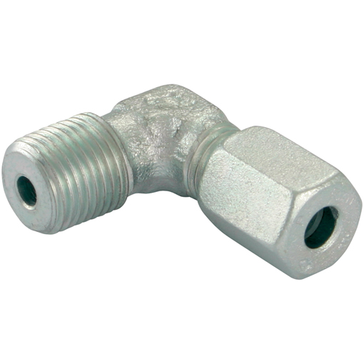 Hydraulic Tube Male Stud Elbow, BSPT, 1/8" BSPT x 4mm, ELD