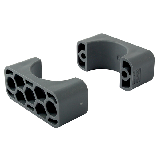 Series A Light Duty Clamp Halves, Single, Cr Corrosion Protected, Outside Diameter 8mm