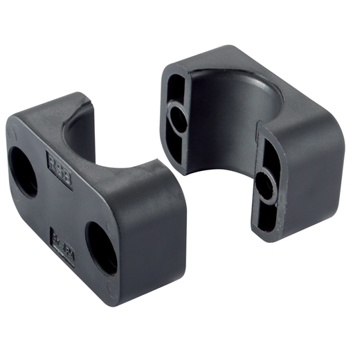 Series A Light Duty Clamp Halves, Single PolyamIDe 6 Inside Smooth, Outside Diameter 8mm