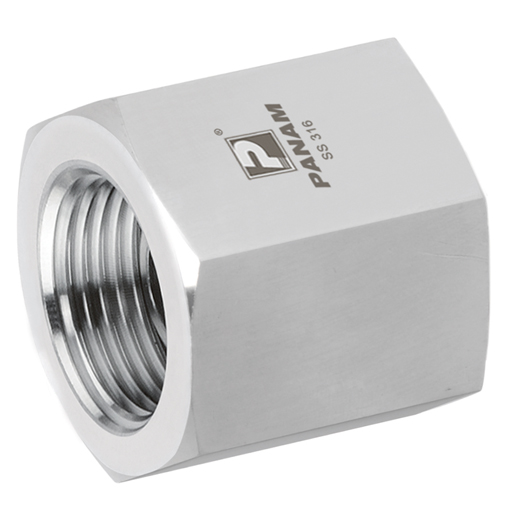 Stainless Steel Female x Female Straight Adaptor, Fixed, NPT 1'' x 1'' NPT