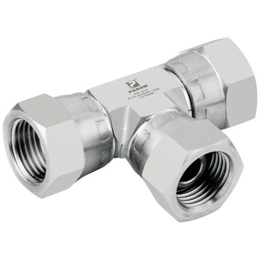 Stainless Steel Female x Female Tee, BSPP, Thread Size 1'' Stainless Steel Female x Female Tee, BSPP, Thread Size 1''