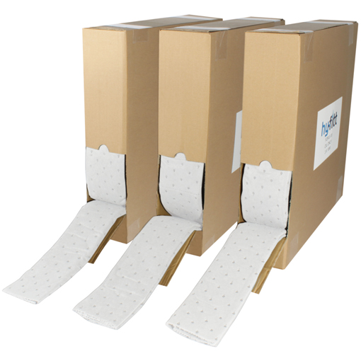 Folded Perforated Dimple Oil Absorbent Roll, 11cm x 18mtr, Spill Absorbency 105L, Box Quantity 3