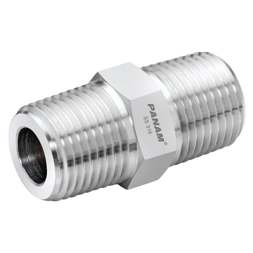 Stainless Steel, BSPT Male x BSPT Male, 1/4 x 1/8 Hydraulic Adaptor