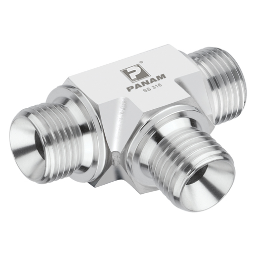 Stainless Steel, BSP Male Tee, 1/8" x 1/8" x 1/8" Hydraulic Adaptor