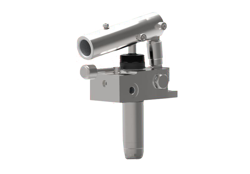 GL Stainless Steel Double Stroke Handpump for a Double Acting Cylinder with 4 Way, 3 Position Closed Centre