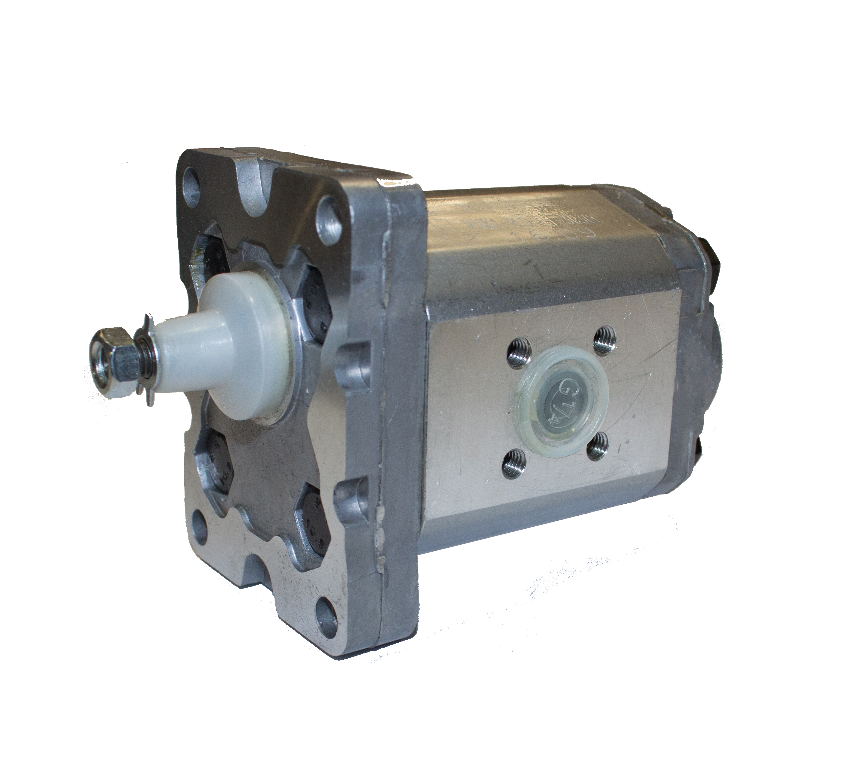 Flowfit Hydraulic Gear Pump, GP1, 1.1CC, Clockwise 30mm Inlet & 30mm SQ Outlet Flanged Ports, 4 Bolt EU Flange