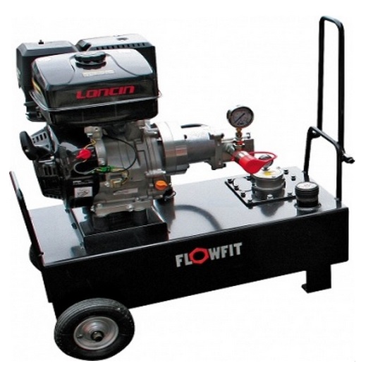 Loncin Petrol Engine Driven, Hydraulic Double Acting Power Unit, 13HP, 25.5 L/Min, 50L Tank