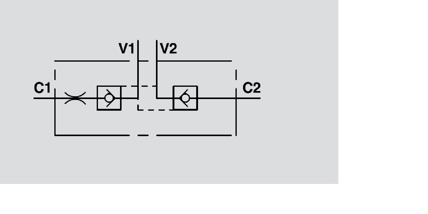 Cylinder Head With Integrated Check Valve and Flow Regulator, FVBRF 63 Cylinder Head With Integrated Check Valve and Flow Regulator, FVBRF 63