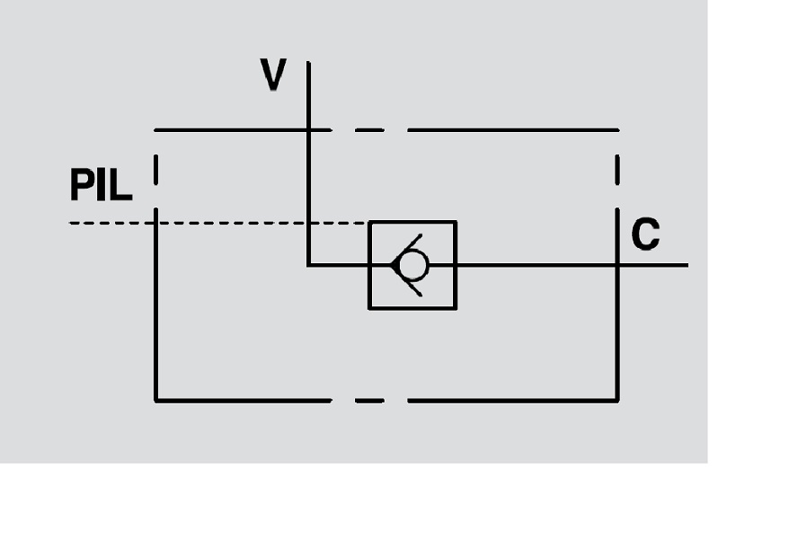 Hydraulic Single Pilot Operated Check Valve High Pilot Ratio, VBL/3 SE 1/4"