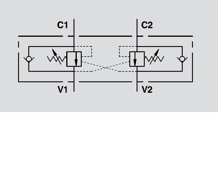 Hydraulic Double Overcentre Valve, VBCD 3/8" DE