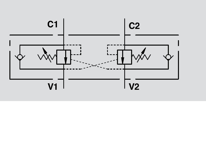 Hydraulic Double Overcentre Valve Type A, VBCD 1/4" DE A