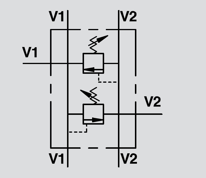 Hydraulic Cross Line Relief Valve, VMPDI 3/8",80-300 Bar, Standard