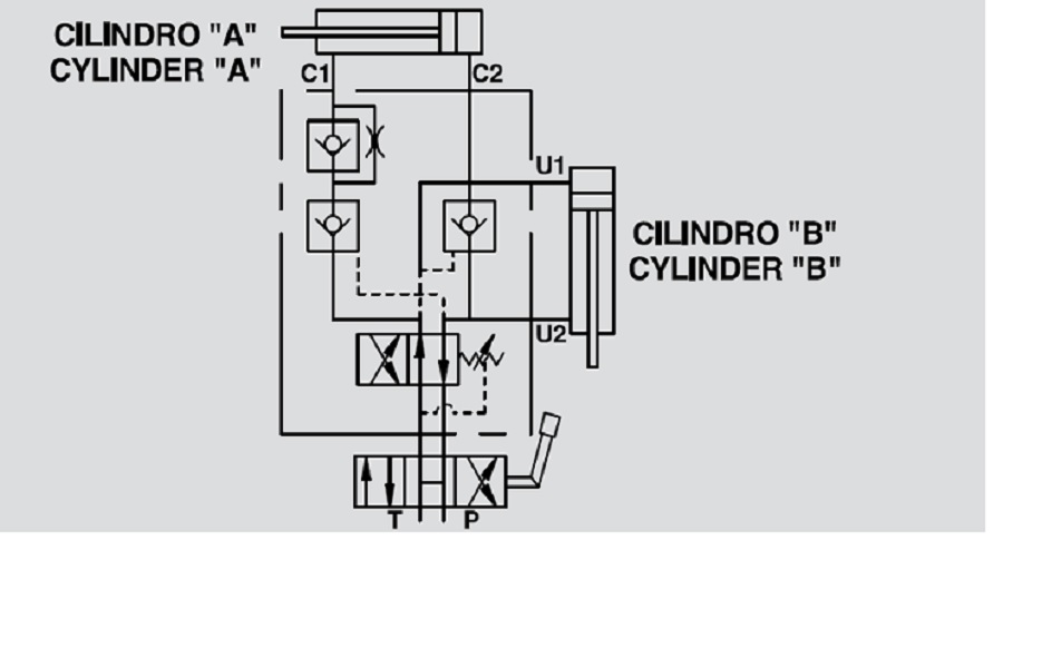 Hydraulic Double Acting Plough Overturning Valve 3/8"x12L With Alignment, VRAP 80/100 SS