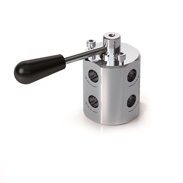 Hydraulic 6 Way Steel Diverter Valve, BSP Ports, DF 6 VIE ACCIAIO, 3/8"