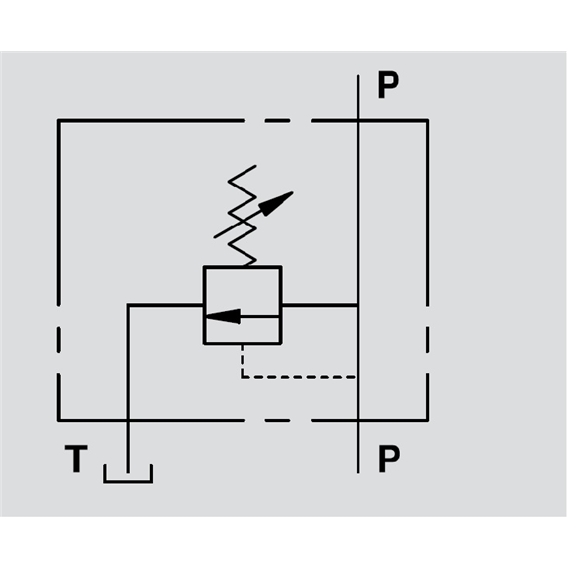 Hydraulic Relief Valve, VMP 3/8", 80-300 Bar, Standard