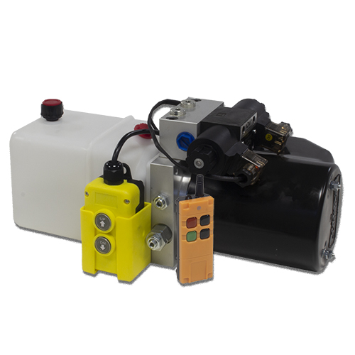 Flowfit 48V DC Double Acting Hydraulic Power pack with 4.5L Tank & Wireless Remote 1.6KW