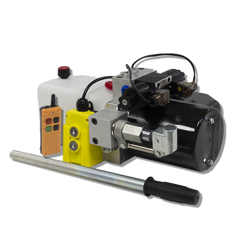 Flowfit 24V DC Double Acting Hydraulic Power pack with 2.5L Tank, Back Up Hand Pump & Wireless Remote 1.6KW