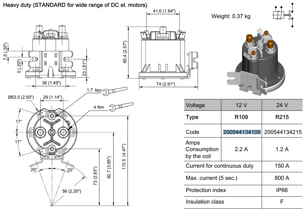Bucher R109 12V DC Relay