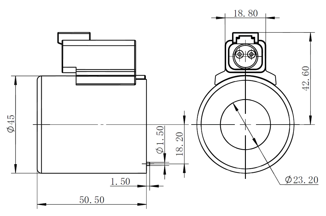 12V DC 30W Deutsch Solenoid Coil for CETOP 3 Valve 12V DC 30W Deutsch Solenoid Coil for CETOP 3 Valve