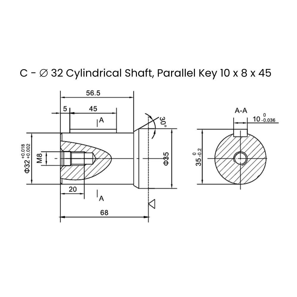 200CC, 6 Bolt Mount, 32mm Parallel Keyed Shaft, Low Speed High Torque Hydraulic Motor 200CC, 6 Bolt Mount, 32mm Parallel Keyed Shaft, Low Speed High Torque Hydraulic Motor