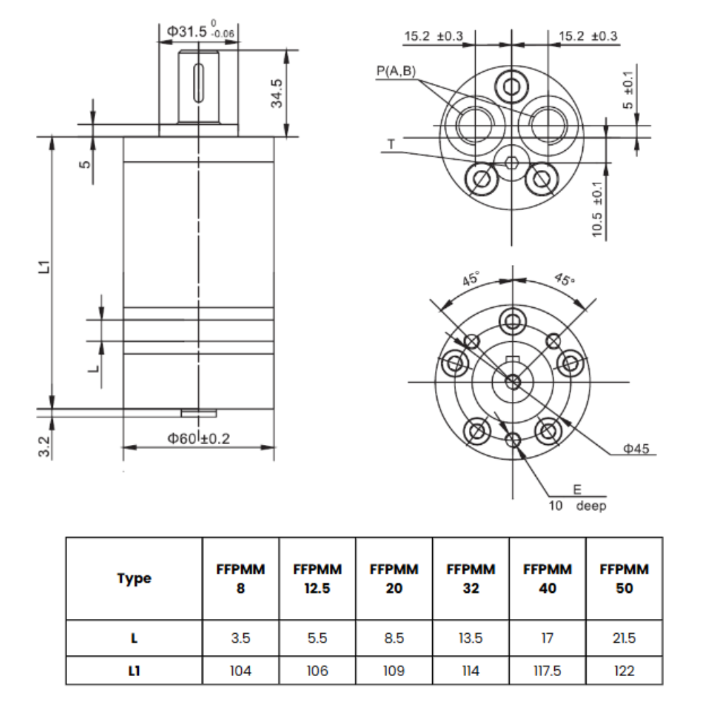 32CC, Rear Port, Low Speed High Torque Hydraulic Motor 32CC, Rear Port, Low Speed High Torque Hydraulic Motor