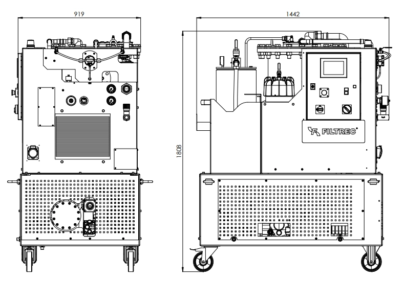 Filtrec FUVD040 Oil Vacuum Dehydrator & Filtration Unit, 40 L/min
