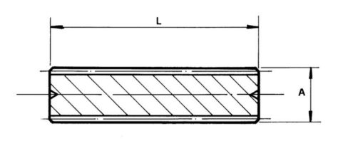 14 Teeth Splined Bar, Profile 25 X 22