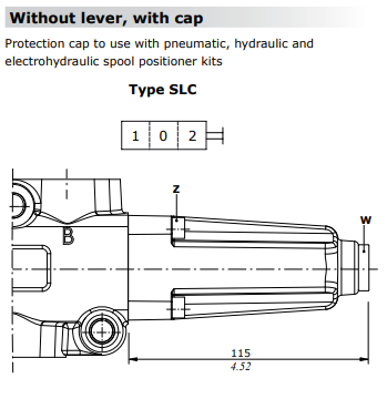 Walvoil Without Lever Pivot Box, With Cap, Type SLC, SD18, DF20 Walvoil Without Lever Pivot Box, With Cap, Type SLC, SD18, DF20