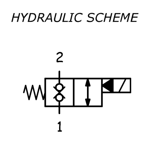 1/2Bsp 12VDC 2Way Norm Closed Double Poppet 2/2 Valve 70L/min