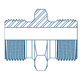 1/4 BSP x 1/4 BSP M/M Flat Faced Full Thread Both Ends Hydraulic Adaptor