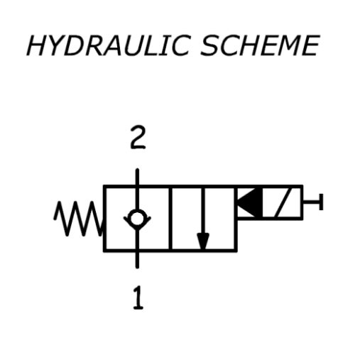 1/4 24VDC 2Way Norm Closed Manual Override Poppet 2/2 Valve 25L/min