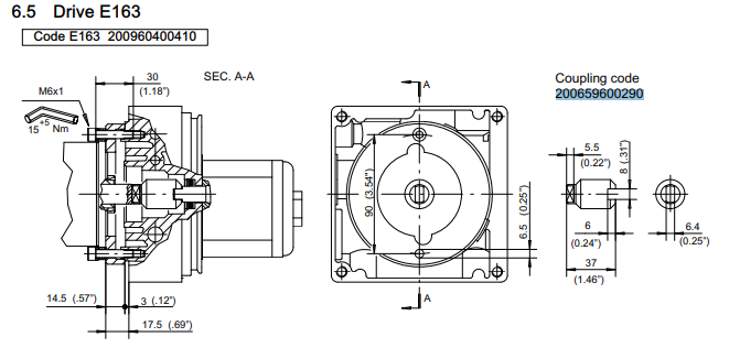 Bucher UP100 Drive Coupling E145-E163